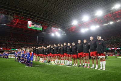 091125 - Wales v Argentina - Quilter Nations Series - Wales sing the anthem