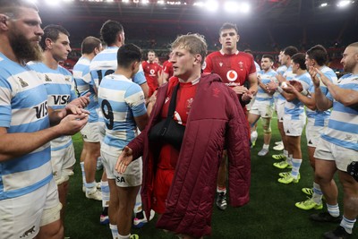091125 - Wales v Argentina - Quilter Nations Series - Jac Morgan of Wales at full time