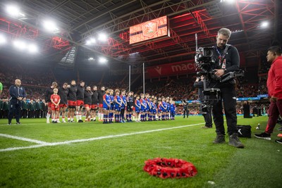 091125 - Wales v Argentina - Quilter Nations Series - Laying of Remembrance Wreath