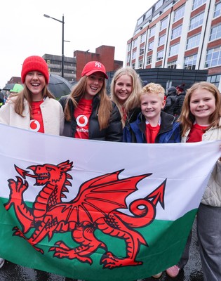 091125 - Wales v Argentina, Quilter Nations Series - Wales fans wait for the team coach to arrive at the stadium