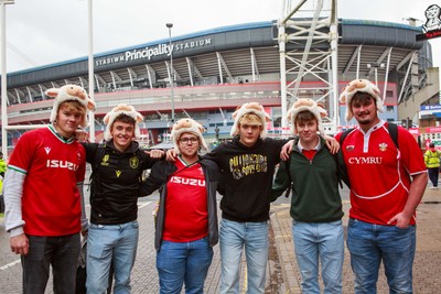 091125 - Wales v Argentina - Quilter Nations Series - Fans outside Principality Stadium before the match
