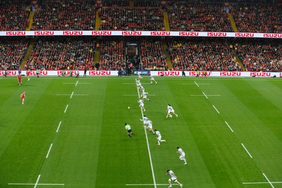 091125 - Wales v Argentina - Quilter Nations Series - Santiago Carreras of Argentina kicks off to start the match