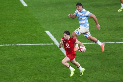 091125 - Wales v Argentina - Quilter Nations Series - Dan Edwards of Wales makes a break
