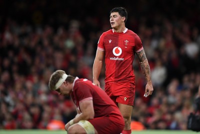 091125 - Wales v Argentina - Quilter Nations Series - Dejected Louis Rees-Zammit of Wales