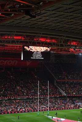091125 - Wales v Argentina - Quilter Nations Series - A minutes silence is held before the match for remembrance Sunday