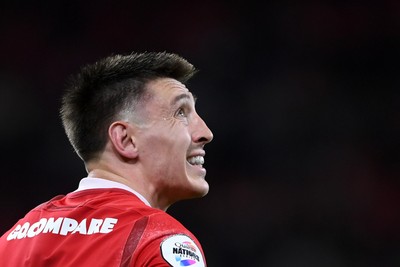 091125 - Wales v Argentina - Quilter Nations Series - Dejected Josh Adams of Wales at full time