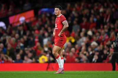 091125 - Wales v Argentina - Quilter Nations Series - Dejected Louis Rees-Zammit of Wales