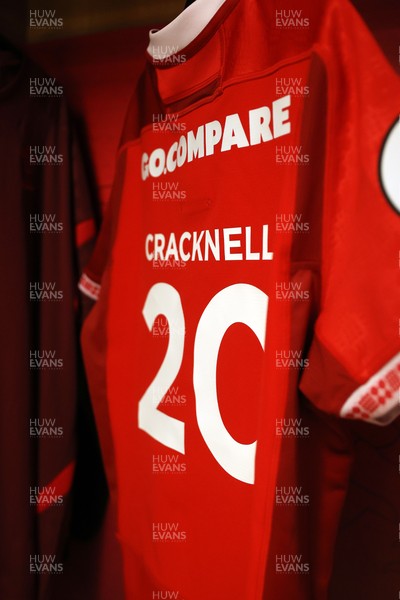 091125 - Wales v Argentina - Quilter Nations Series - Olly Cracknell of Wales jersey in the dressing room before the game