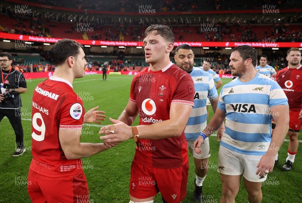 091125 - Wales v Argentina - Quilter Nations Series - Alex Mann of Wales at full time
