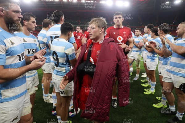 091125 - Wales v Argentina - Quilter Nations Series - Jac Morgan of Wales at full time