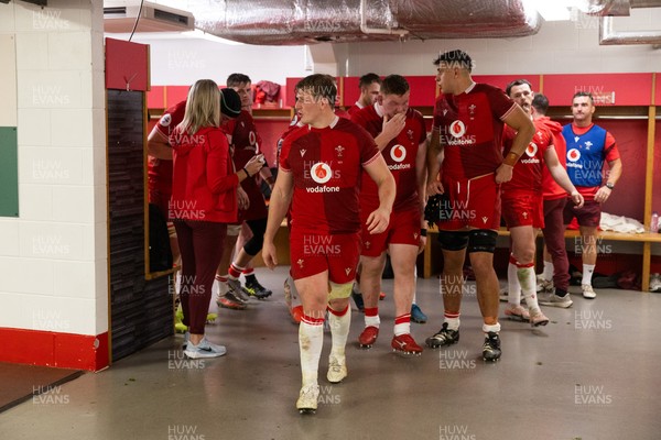 091125 - Wales v Argentina - Quilter Nations Series - Jac Morgan of Wales leads the team out the changing room