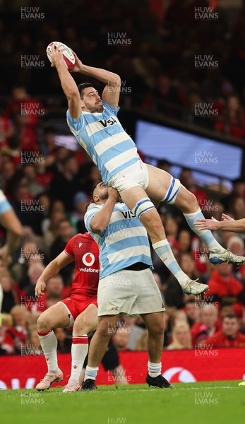 091125 - Wales v Argentina, Quilter Nations Series - Guido Petti of Argentina takes the restart