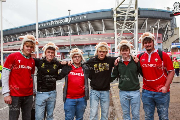 091125 - Wales v Argentina - Quilter Nations Series - Fans outside Principality Stadium before the match