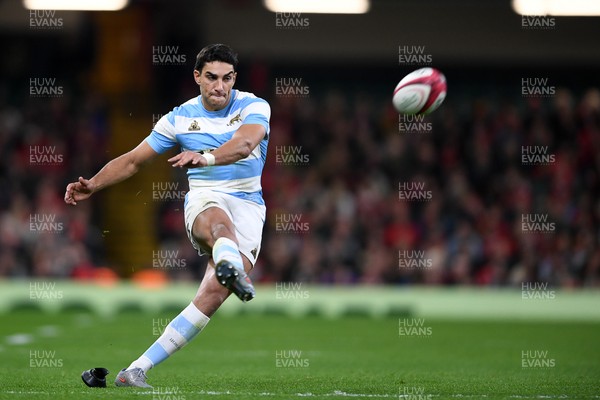 091125 - Wales v Argentina - Quilter Nations Series - Santiago Carreras of Argentina kicks the conversion