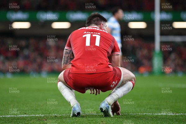091125 - Wales v Argentina - Quilter Nations Series - Dejected Josh Adams of Wales