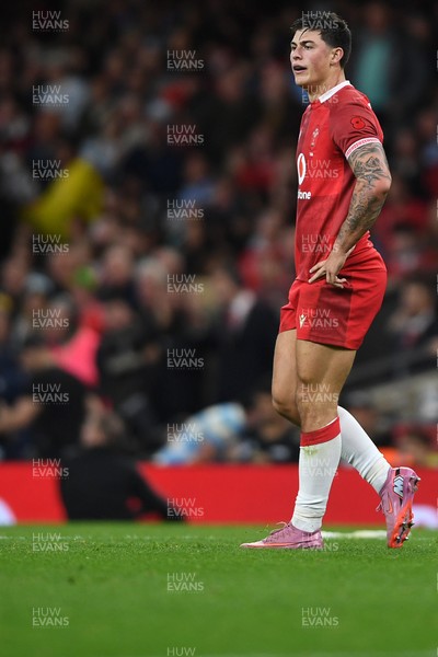 091125 - Wales v Argentina - Quilter Nations Series - Dejected Louis Rees-Zammit of Wales