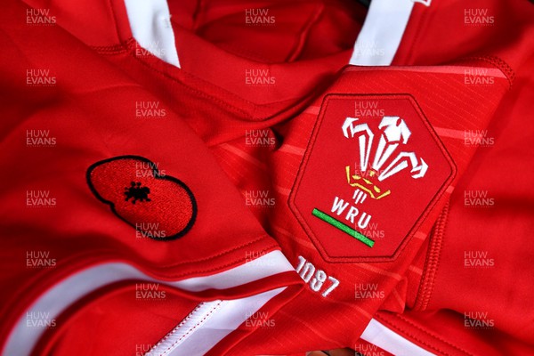 121122 - Wales v Argentina - Autumn Antions Series - Justin Tipuric of Wales jersey in the dressing room