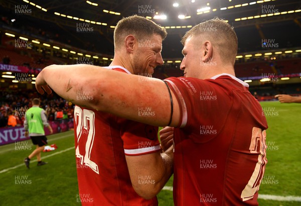 121122 - Wales v Argentina - Autumn Antions Series - Rhys Priestland and Jac Morgan of Wales at the end of the game