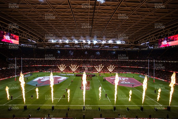 121122 - Wales v Argentina - Autumn Nations Series - General View of the Principality Stadium as the teams run out