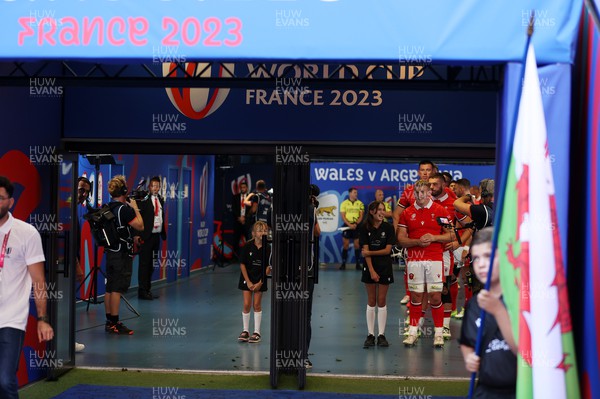 141023 - Wales v Argentina - Rugby World Cup Quarter Final - Jac Morgan of Wales lines up in the tunnel