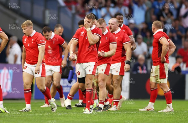 141023 - Wales v Argentina - Rugby World Cup Quarter Final - Dejected Dan Biggar of Wales 