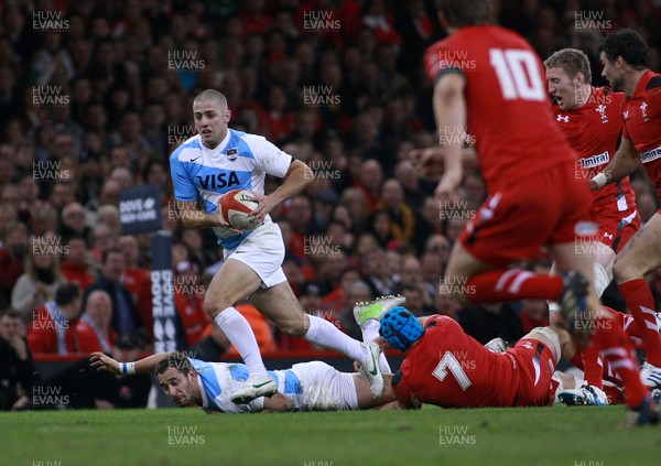 161113 - Wales v Argentina - Dove Men+Care Series - Argentina's Santiago Cordero makes a break(c) Huw Evans Agency