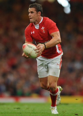 20.08.11 - Wales v Argentina - RWC Warm-Up Match - Lee Byrne of Wales. 