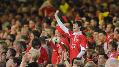 20.08.11 - Wales v Argentina - RWC Warm-Up Match - Wales fans. 