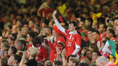 20.08.11 - Wales v Argentina - RWC Warm-Up Match - Wales fans. 