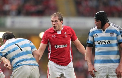 20.08.11 Wales v Argentina. Wales'  Alun Wyn Jones. 