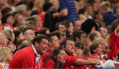 20.08.11 Wales v Argentina. Fans. 