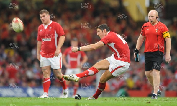 20.08.11 - Wales v Argentina - RWC Warm-Up Match - James Hook of Wales. 