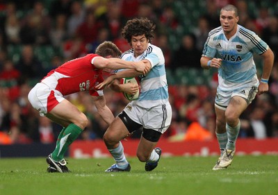 21.11.09... Wales v Argentina, Invesco Perpetual Series 2009 -  Argentina's Horacio San Martina is tackled by Wales' Dwayne Peel 