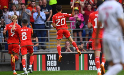 160623 - Wales v Armenia - UEFA European Championship Qualifers - Dan James of Wales celebrates scoring goal