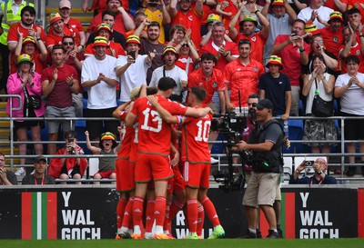 160623 - Wales v Armenia - UEFA European Championship Qualifers - Dan James of Wales celebrates scoring goal