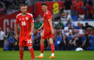160623 - Wales v Armenia - UEFA European Championship Qualifers - Kieffer Moore of Wales after being sent off