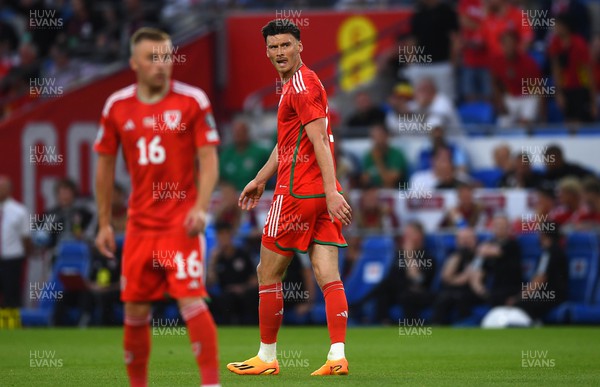 160623 - Wales v Armenia - UEFA European Championship Qualifers - Kieffer Moore of Wales after being sent off