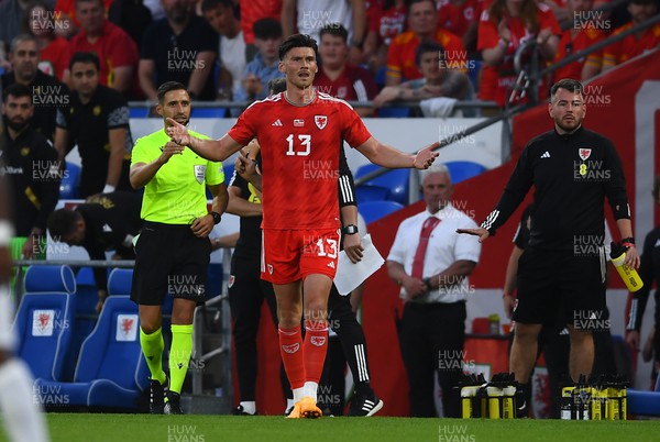 160623 - Wales v Armenia - UEFA European Championship Qualifers - Kieffer Moore of Wales after being sent off