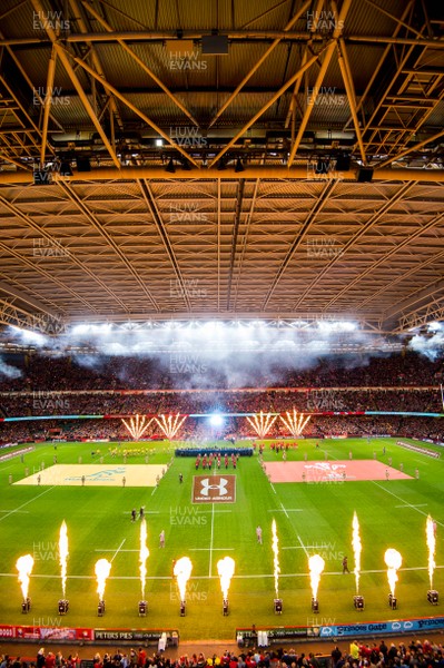 101118 - Wales v Australia, Under Armour Series -  Pyrotechnics ahead of the game 