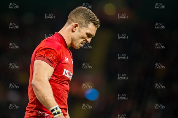 101118 - Wales v Australia, Under Armour Series - George North of Wales looks on during the game 