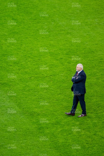 101118 - Wales v Australia, Under Armour Series -  Wales Coach Warren Gatland looks on ahead of the game