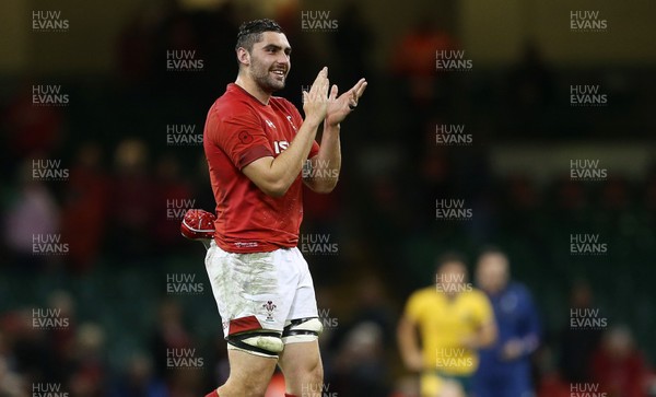 101118 - Wales v Australia - Under Armour Series 2018 - Cory Hill of Wales at full time