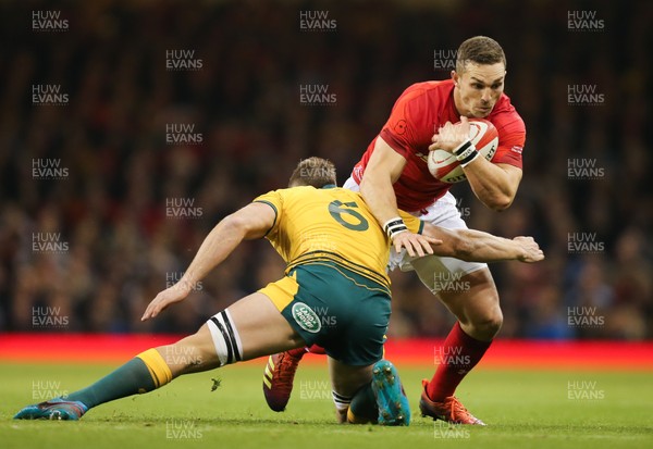 101118 - Wales v Australia, Under Armour Series 2018 - George North of Wales takes on Jack Dempsey of Australia