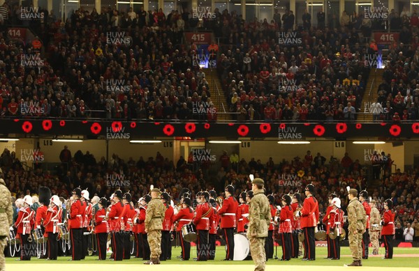 101118 - Wales v Australia, Under Armour Series 2018 - Armistice Day commemorations before the match