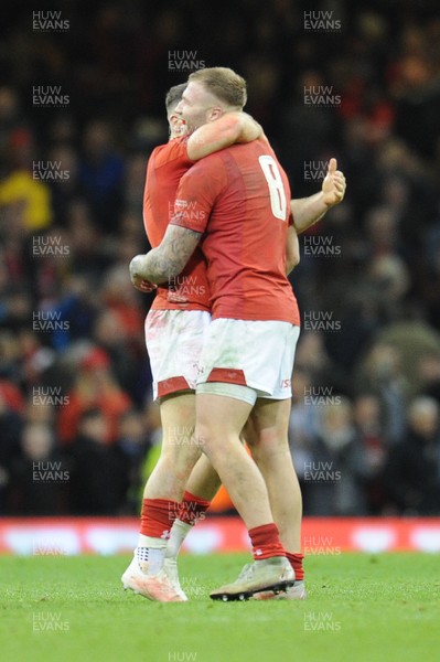 101118 - Wales v Australia - Under Armour Series 2018 - Ross Moriarty of Wales celebrates