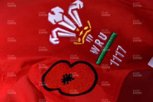 101118 - Wales v Australia - Under Armour Series -  Poppy on the Wales jersey