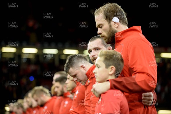 111117 - Wales v Australia - Under Armour Series 2017 - Ken Owens of Wales during the anthems