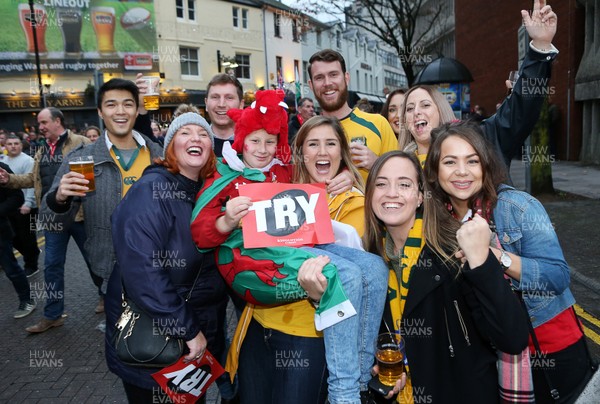 111117 - Wales v Australia - Under Armour Series 2017 - Australia and Wales fans