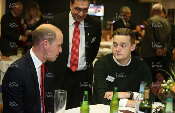 111117 - Wales v Australia - Under Armour Series 2017 - Prince William talks to former Wales International Owen Williams before kick off