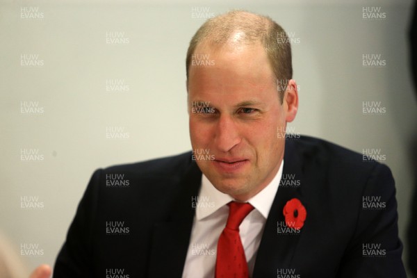 111117 - Wales v Australia - Under Armour Series 2017 - Prince William talks to members of the Welsh Rugby Charitable Trust before the game
